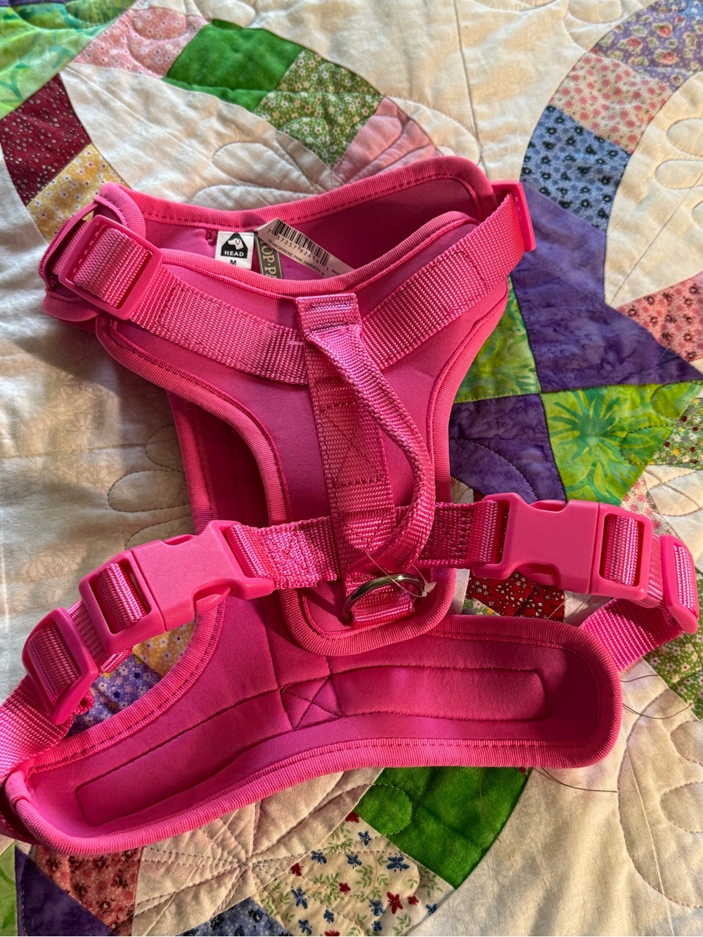 Hot Pink Padded No-Pull Dog Harness, medium